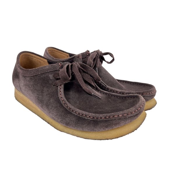 New Republic Brown Suede Lace Up Moc Toe Crepe Sole Mens Chukka Boots 9.5 42.5 main image 6